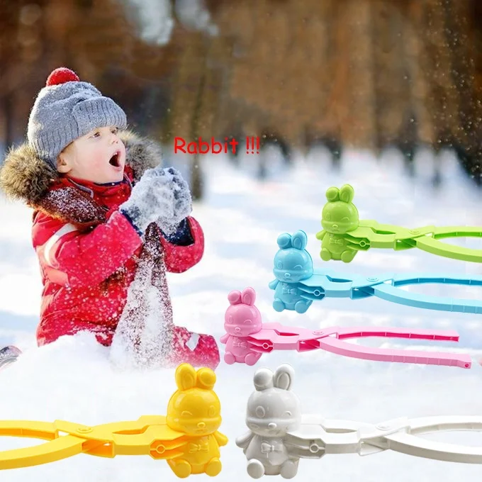 Snow Maker Manufacturer Rabbit Snow Ball Maker Winter Outdoor  Fight game Snowball Clip For Child