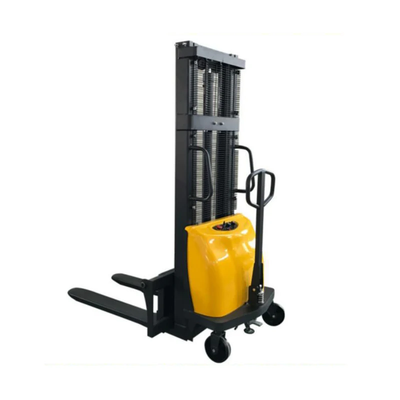 CE Battery Operator pallet stacker manual 1.6m pallet lifter self lift stacker semi electric stacker