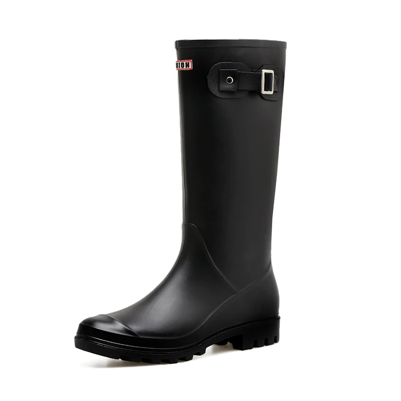 Slip resistant rubber sole western women long wellies wellington rain boots for sale