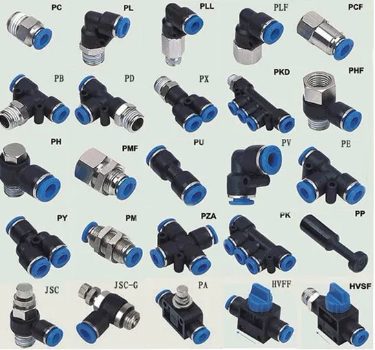 China factory PL4-6M micro joint threaded connector pneumatic push in fittings push-fit connector for pu tube for nylon tube