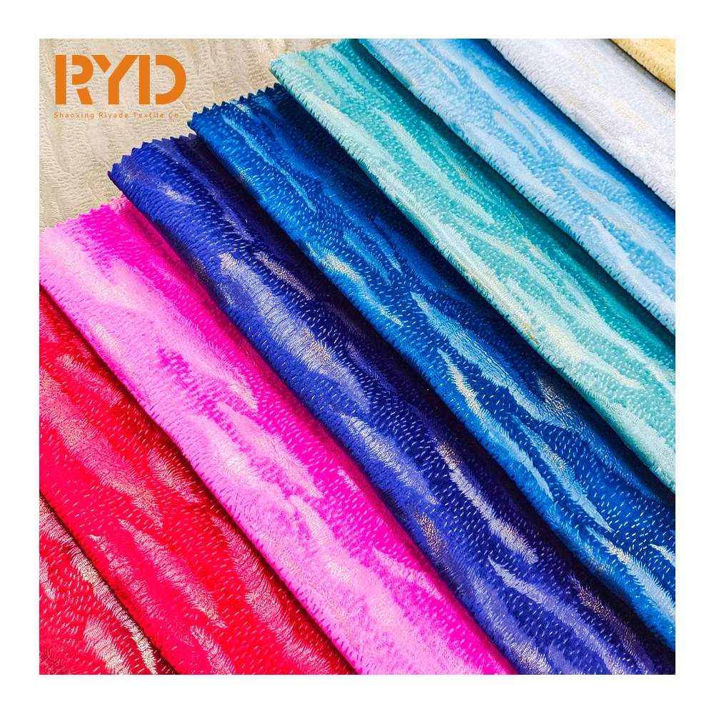 Holland Velvet Glue Emboss New Design 100%Polyester Home textile Sofa Fabric Printing 2021