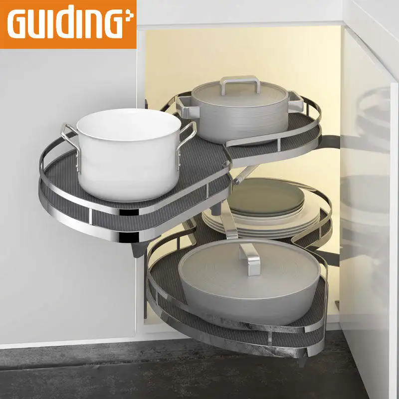 Kitchen Cabinet storage basket Magic Corner Swing Tray Blind Corner Pull Out Organizer Kitchen Corner