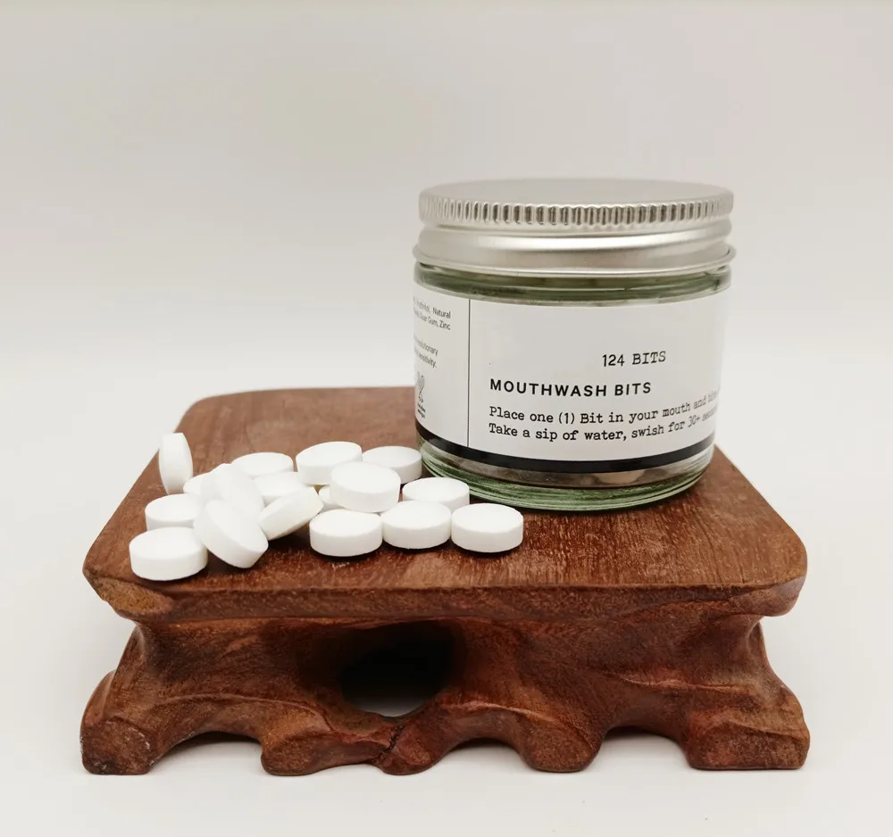 Portable Mouthwash Tablets Remove Bad Breath Teeth Whitening Care Organic Chewable Mouthwash Tablets