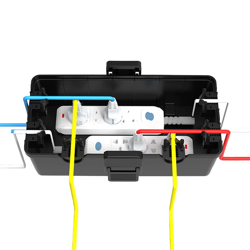 Plastic PP Electrical Connection Box Portable Durable Electrical Outlet Boxes Cable Protective Extension Cord Box
