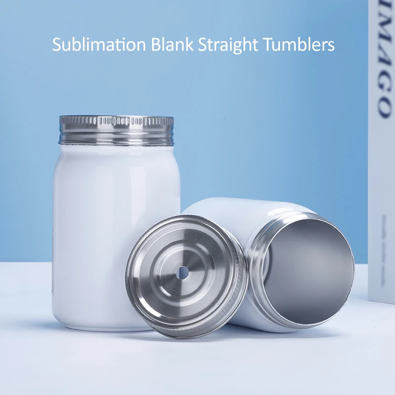 17 oz mugs white sublimation mason jars