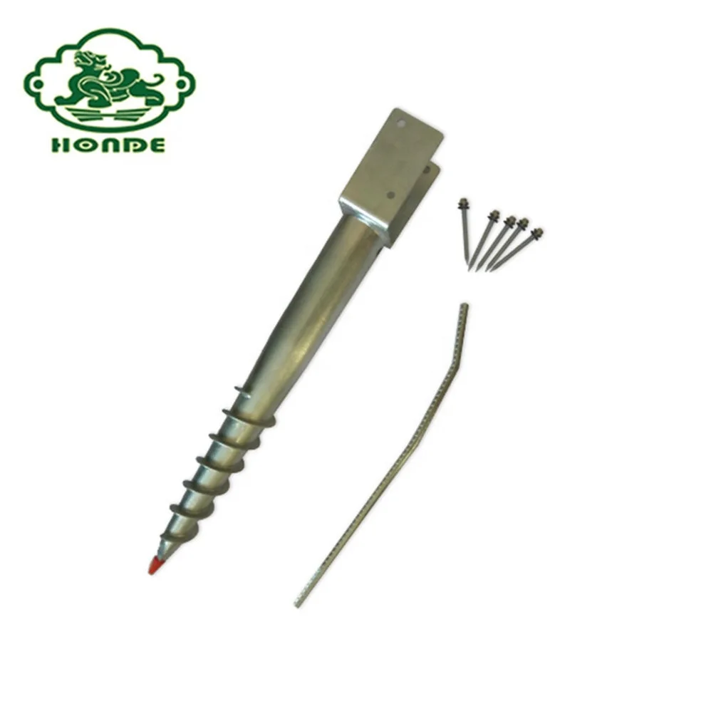 Galvanized Q235 Ground Anchors Screw Piles With U Shaped Flange