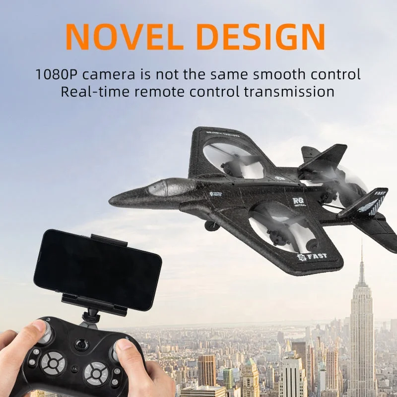 LH-X66WF Four-Axis Fighter Photography Aircraft FPV RC Planes Drift Remote Control Drone With 480P Camera