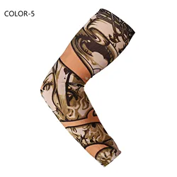 1Pc Outdoor Cycling Sleeves 3D Tattoo Printed Armwarmer UV Protection Bicycle Sleeves Arm Protection Riding Sleeves