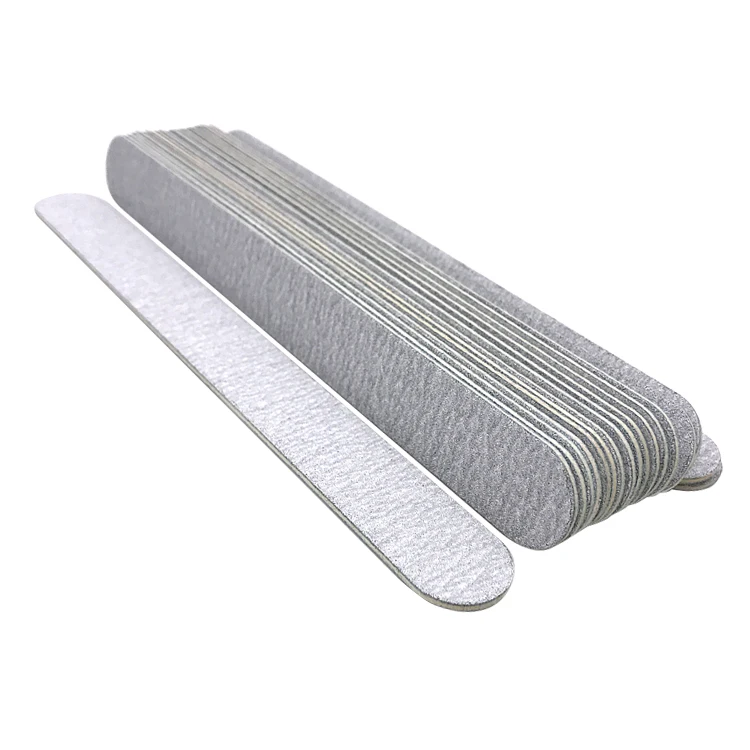 Custom nail file wholesale wooden nail files 100 180 240 grit Grey limes with private label nail art tool for salon use