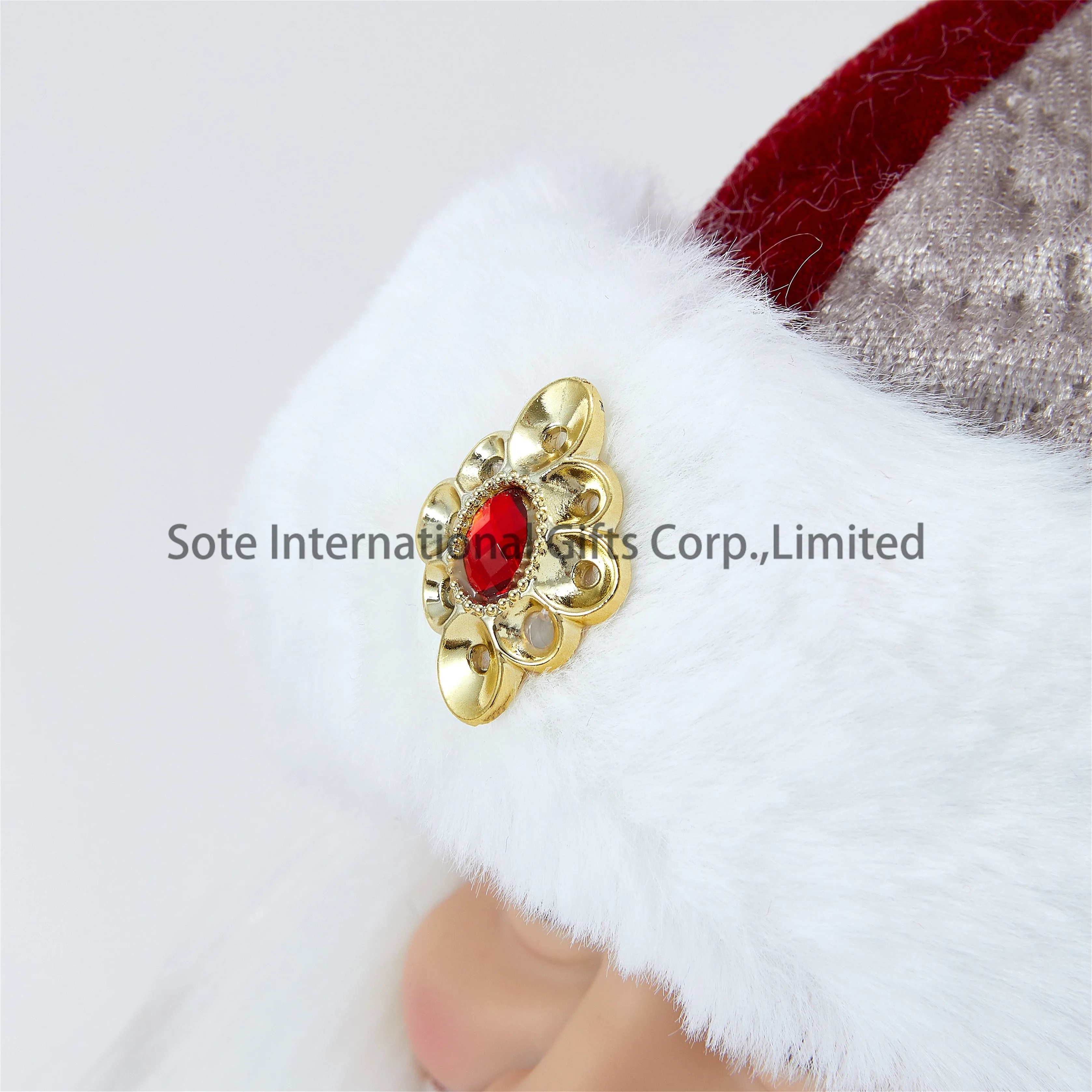 SOTE Exquisite Red Velvet Russian New Year Electric Toy Ded Moroz Plush Doll Traditional Musical Warm Figurines Gifts For Child