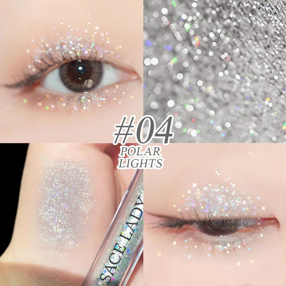 SACE LADY Liquid Eyeshadow Highly Pigmented Waterproof Glitter Eyeshadow 4 Colors Private Label Eye Make-up