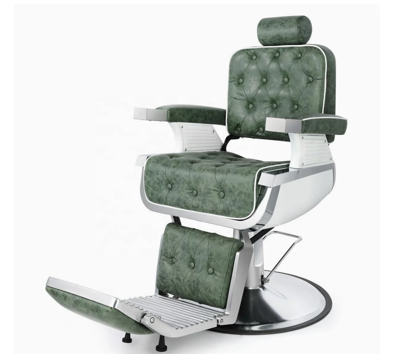 Green vintage barber chair for barber shop New salon chairs with high quality Comfortable beauty barber chair for hairdressing