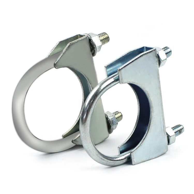 U Bolt Saddle Exhaust Clamp Zinc Plated Flat Band for Clamping Applications