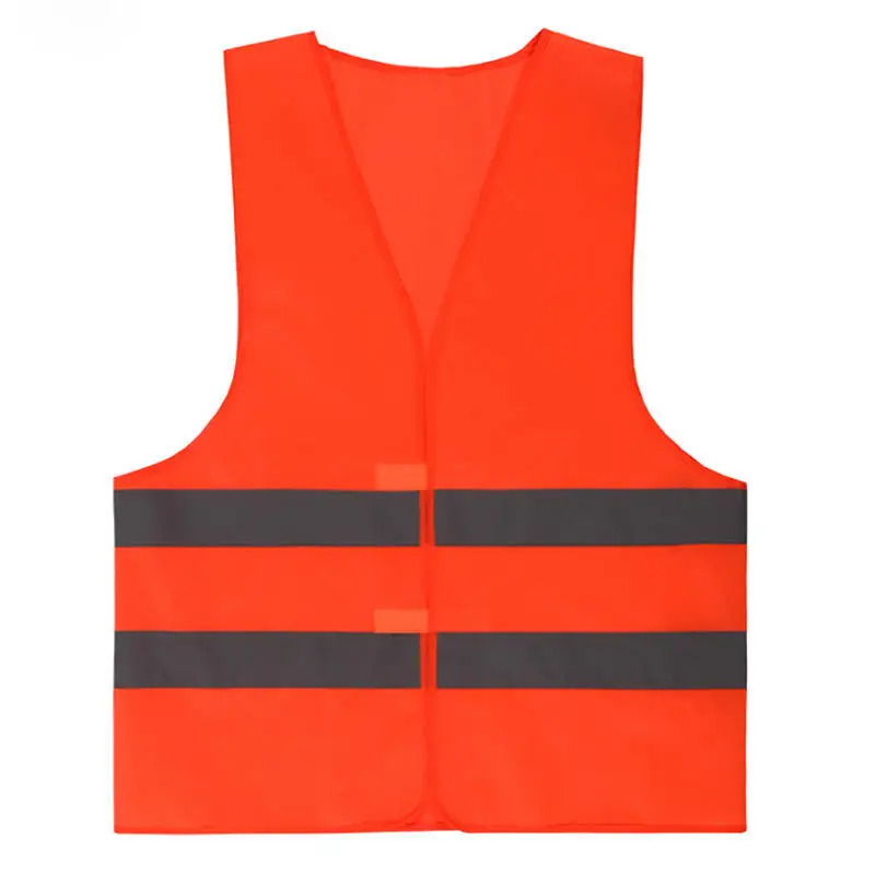 High Visibility Polyester Knitted Fabric Reflective Vest Construction Work Reflective Vest