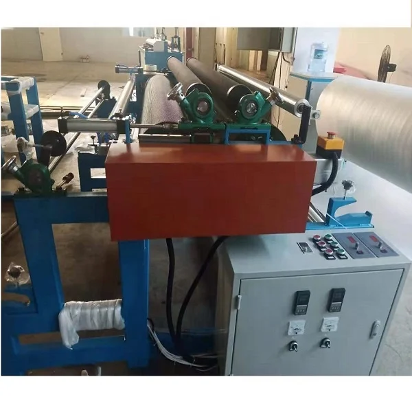 Aluminum foil laminated with bubble air film or EPE foam double side hot oil laminating machine