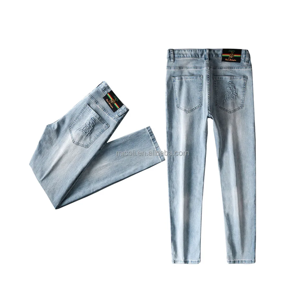 Factory wholesale new style blue stock dropshipping men biker skinny jeans color high waist butt lift jeans women stretch plus