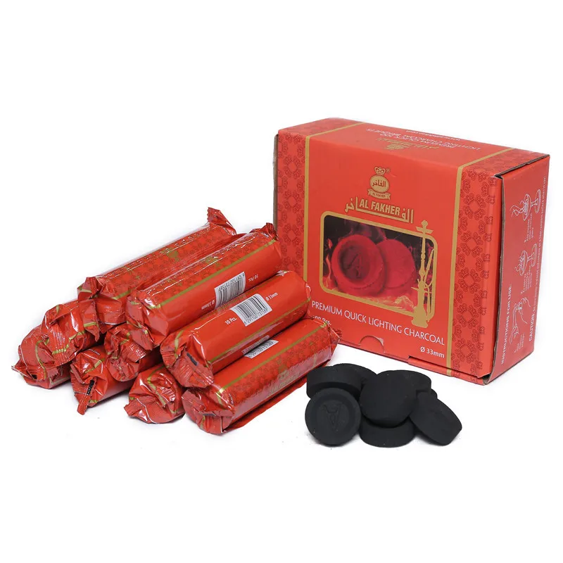 Factory Wholesale Arabian Hookah Carbon Alphah Carbon Smokeless Fast Burning Carbon Hookah Charcoal