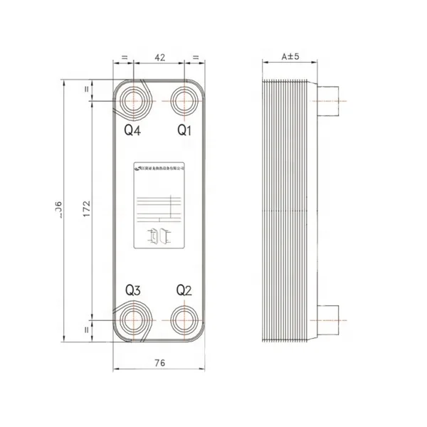 Tobel Stainless Steel SUS304/316L Hydronic Heating Brazed Plate Heat Exchanger