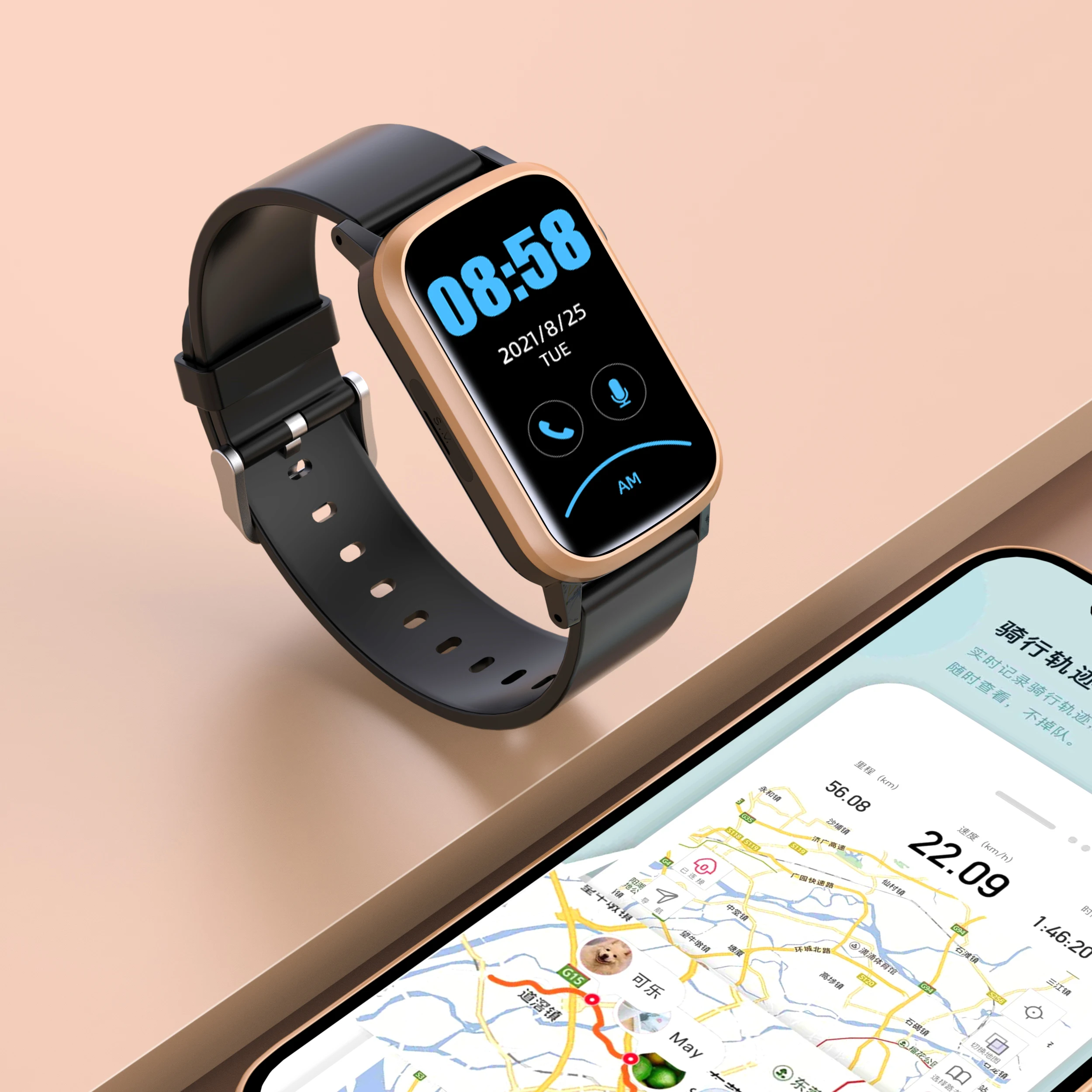 1.47 inch Full Touch Screen Waterproof Camera Smart Watch 4G for Kiss  Student