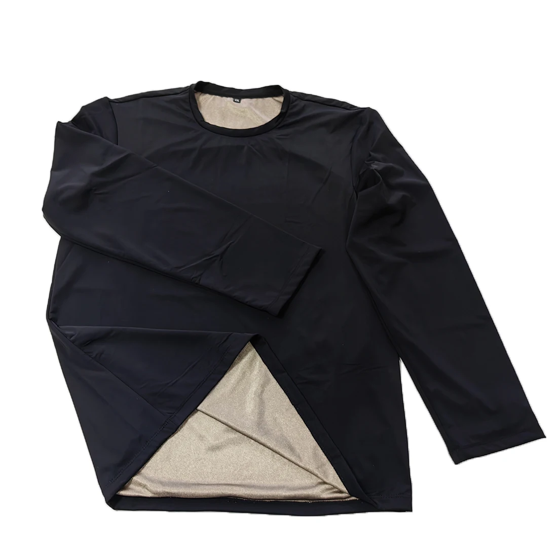 Silver Fiber Lining Long-sleeve Pajamas Antibacterial EMF/EMI/RF Blocking Anti-radiation Faraday Fabric Longjohns Black