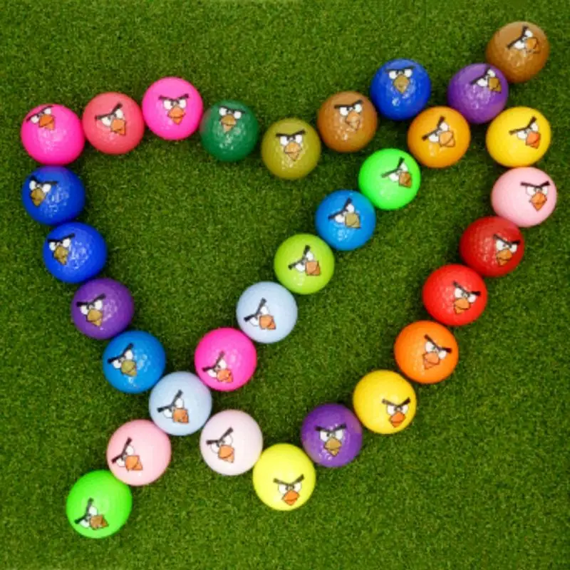 In Stock  color pattern golf balls can be played Cartoon Golf Balls