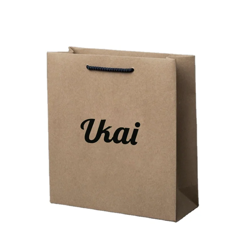 Custom Brown Kraft Shipping Gift Paper Shopping Bags With Custom Logo And Handle For jewelry or clothes shopping