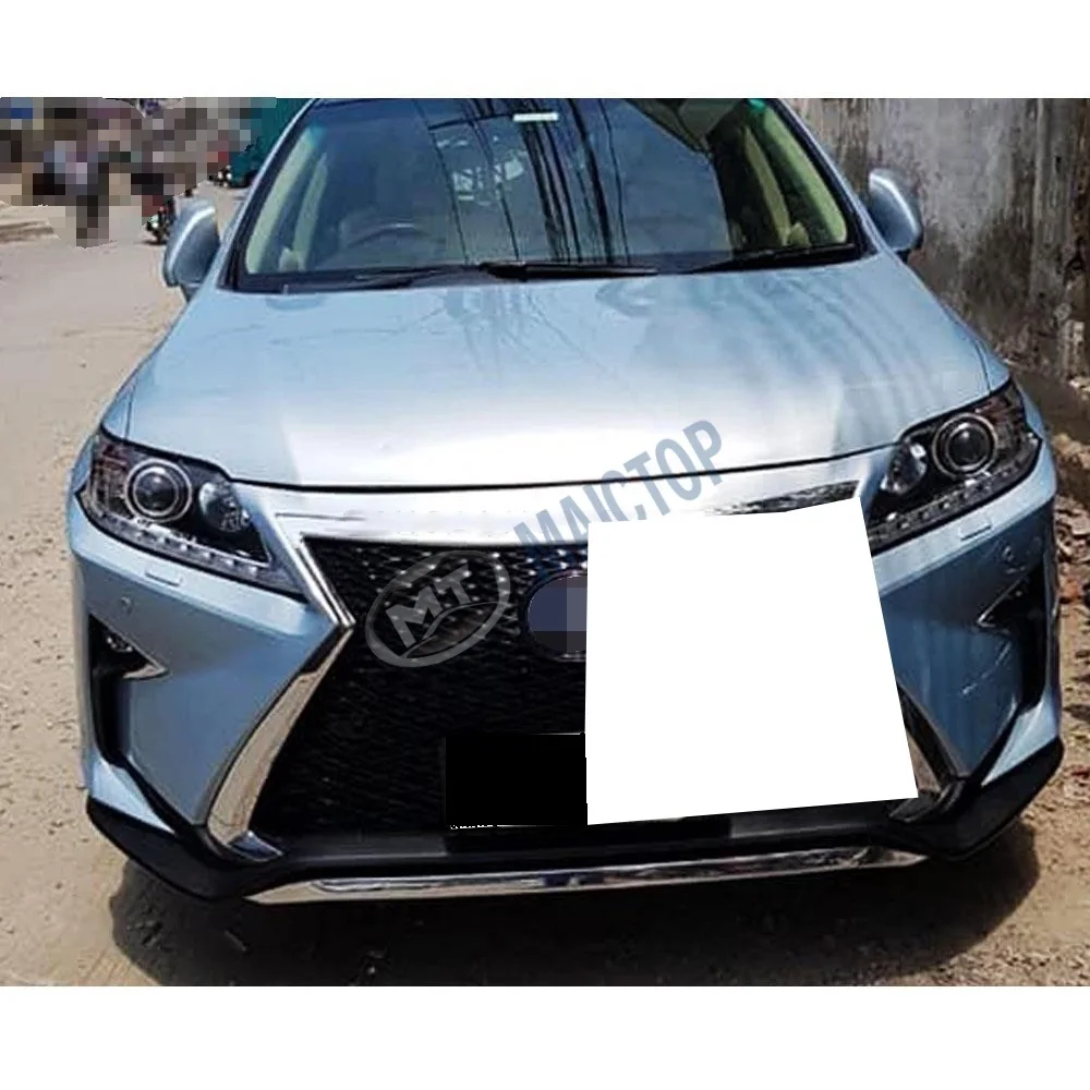 Maictop car conversion front bumper grill for RX RX270 RX350 RX450 2009-2015 upgrade to 2016-2019 bodykit with headlight