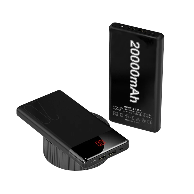 
20000mAh Big Capacity Portable with Clear LED Display Best Sell Power Bank with Micro & I6(8pins) Inputs and Dual USB Output 