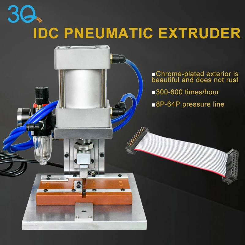 3Q Factory direct semi-automatic pneumatic type terminal crimping machine IDC/IDE flat ribbon wire terminal crimping machine