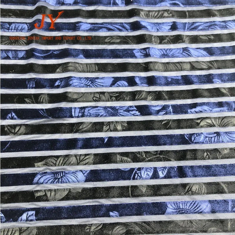 
flower pattern embossed korean spandex velvet fabric for girl clothings 