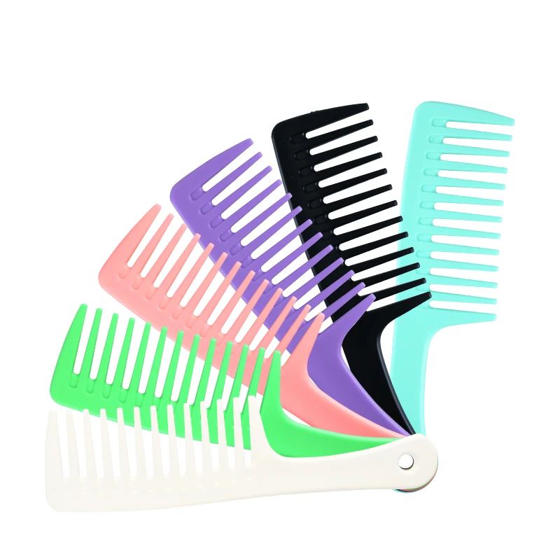 custom logo barber combs hair bristle hair brush denman shampoo large wide tooth detangling scalp massage comb