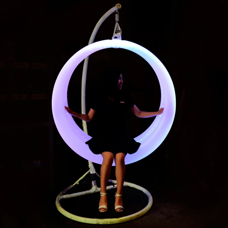  Светодиодные качели светящиеся круглые цветные подвесные 16 rgb меняющие цвет дистанционное управление светодиодные для