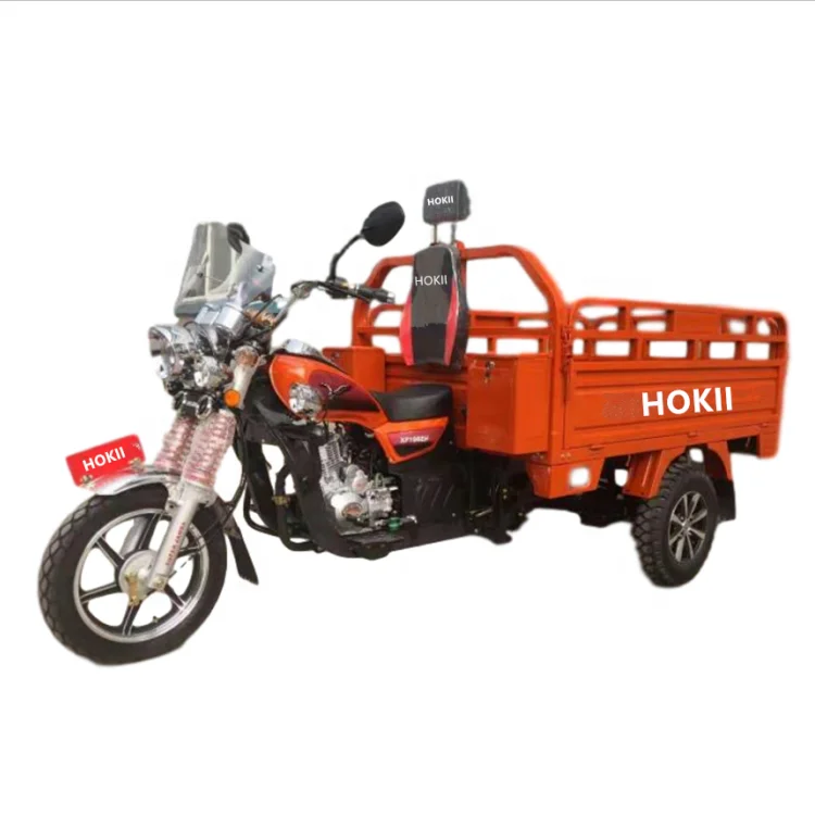 Hokii Motorcycle Three Wheels Tricycle Taxi Moto Thermique 1000kg Cargo Tricycle For Delivery