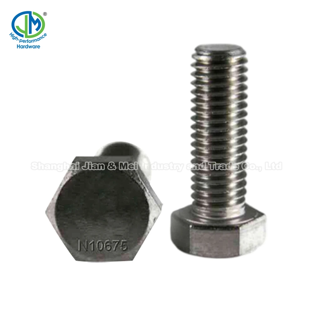 J&M brand Hastelloy B-3 UNS N10675 ALLOY Fastener Hex head bolt