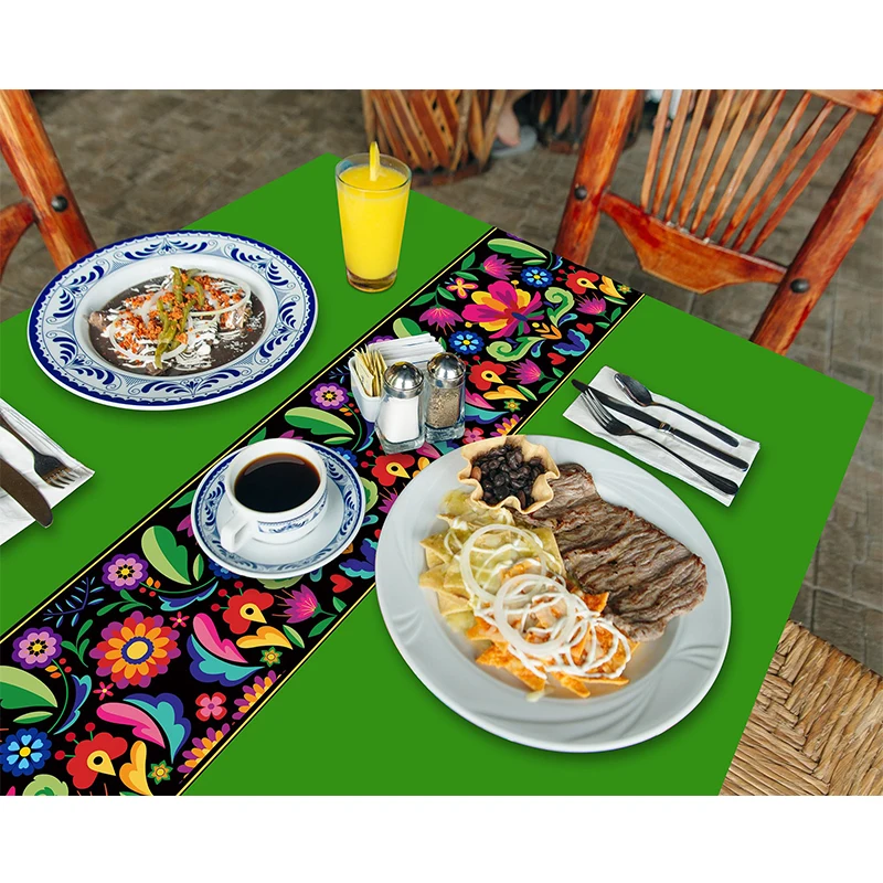 Factory Directly Cheap Price Custom Design Any Sized Vivid Color Mexican Decorations Tablecloth Table Cloth for Party