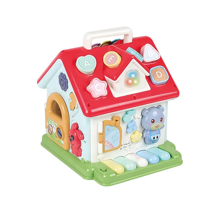 Infant Education Puzzle House Knock Piano Keyboard Electronic Organ Music Musical Instrument Toys For Kids