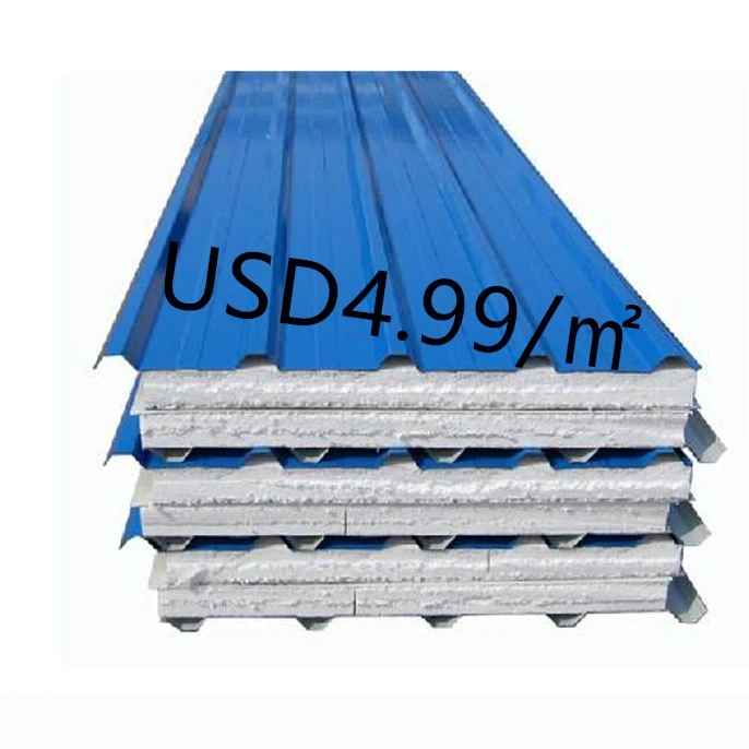 color steel insulated EPS sandwich panel for roof and wall