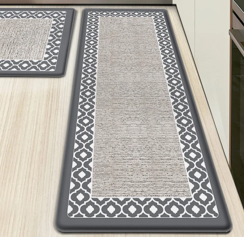 New Design Waterproof Indoor Foot Mat Kitchen Mat Set Of 2 Anti Fatigue Comfort Kitchen Rug Floor Mats