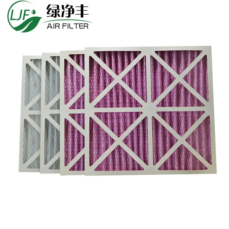 Pleated Air Filter with Cardboard Frame and Activated Carbon,MERV 8 11 13 for use with AC HVAC and Furnace systems