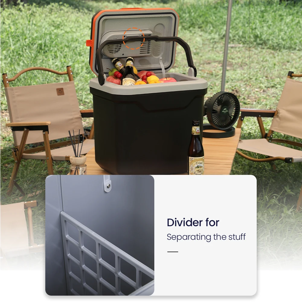 24 Liter Portable Cooler And Warmer Thermoelectric Car Fridges Semiconductor Suitable For Quiet Camping Trips In Motorhomes