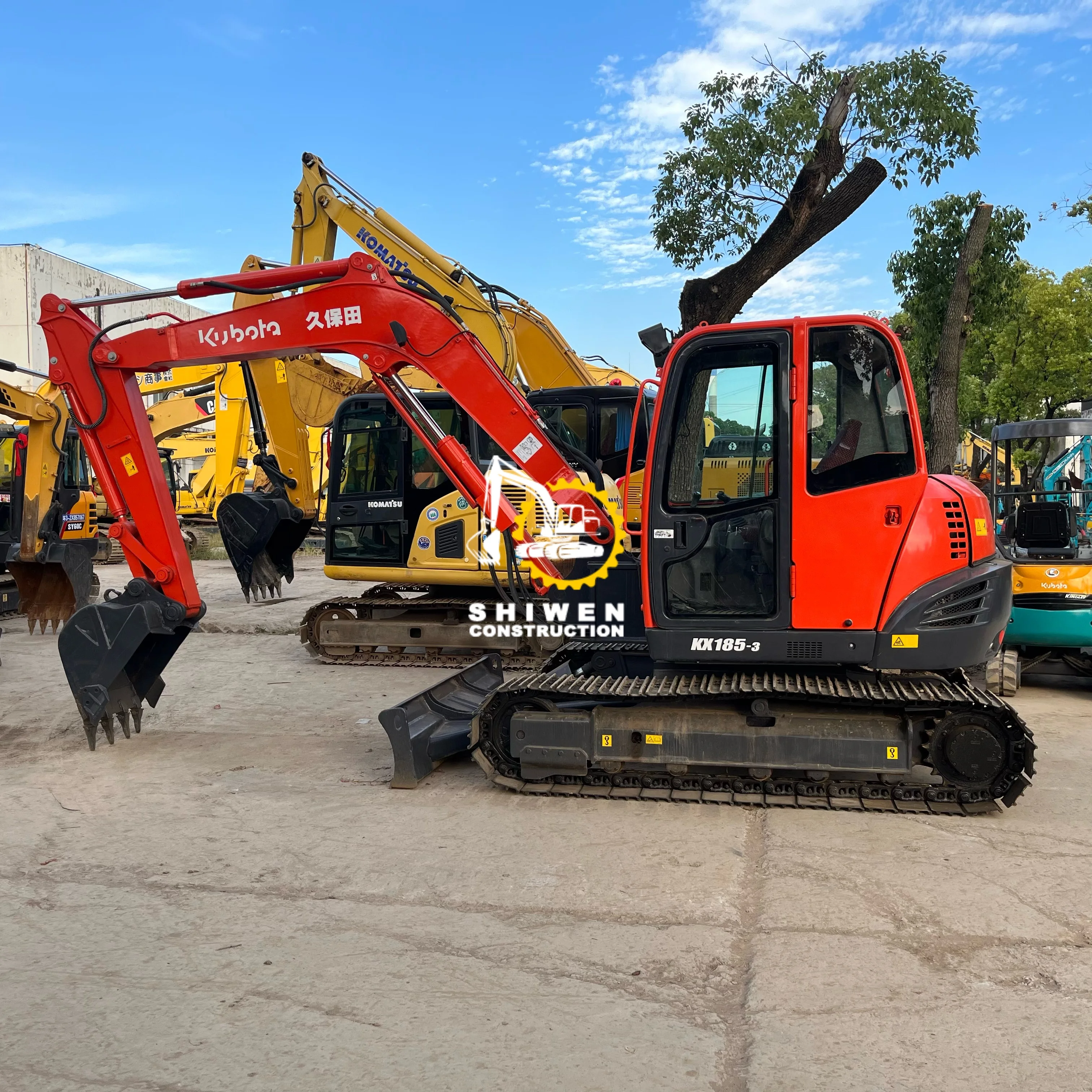 Kubota KX185-3 KX165-5 KX165 KX161 KX183 KX163 KX155 excavator, secondhand Kubota KX185 mini excavadora with dozer blade on sale