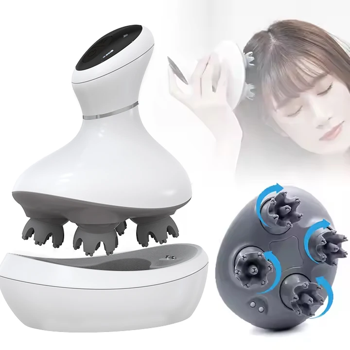 Factory Wholesale HM01 Portable Comfortable Rechargeable Smart Head Scalp Massager