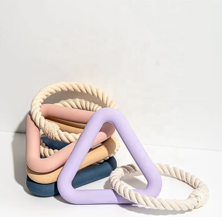 Manufacturers Eco Friendly Super Chewer pet accessories Rope Large Breed Haute Wild One Dog Triangle Tug Toy