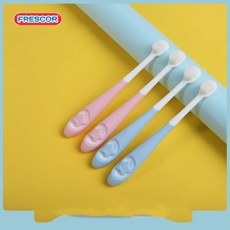 Детская десять тысяч зубная щетка один 2-5-12 лет, для маленьких детей для молочных зубах ультра-тонкая мягкая зубная щетка в горошек оптовая продажа