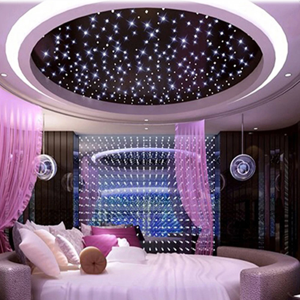 Meter price sale 3mm PVC jacket End glow optic fiber cable for strands star lighting
