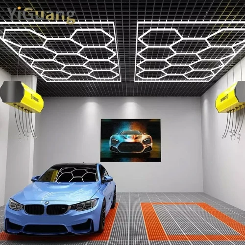 hot sale 14 Grid Systems Honeycomb Garage Light Higher Brightness 6500K for Garage Car Detailing Workshop and Exhibition Hall