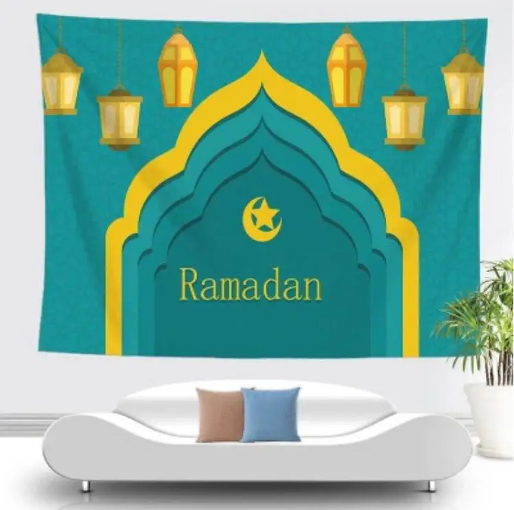 Customized Muslim Ramadan Tapestry Middle East Islamic Ramadan Castle Printed Tapestry