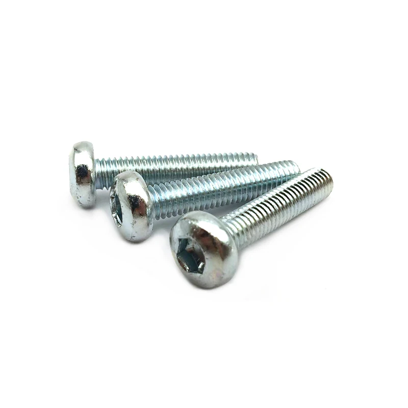High hardness 10.9 12.9 grade pan head hexagonal socket machine screws M2 M2.5 M3.5 M4 M5