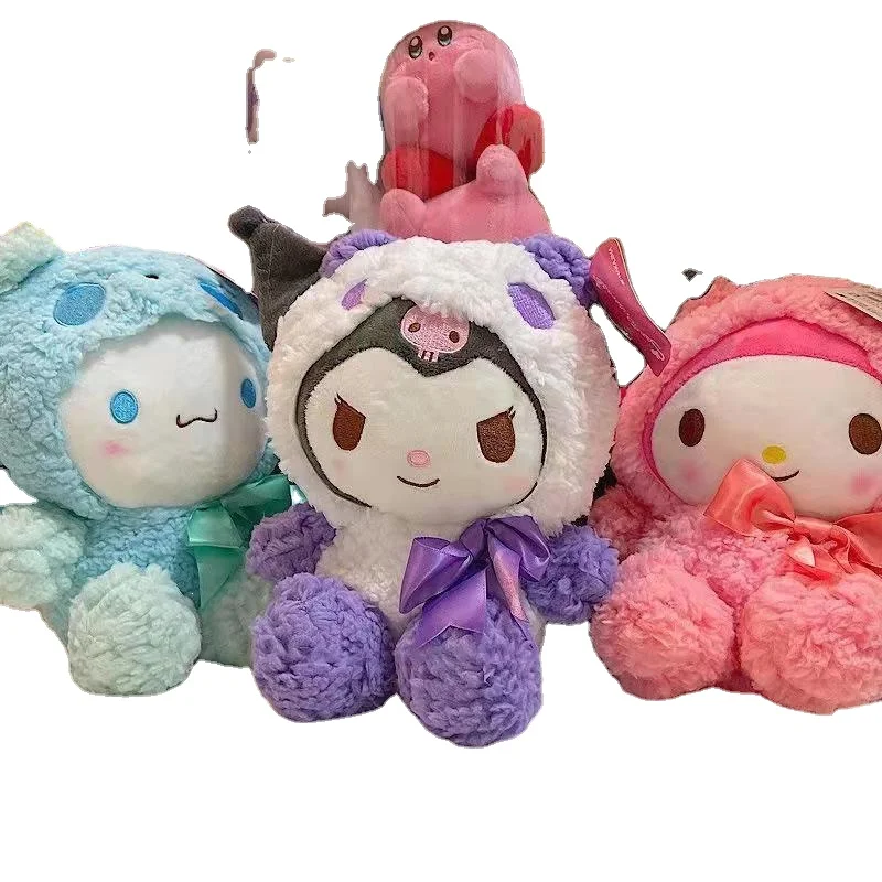 HL Hot selling 25CM kuromi Cinnamoroll sanrie plush Melody Pendant bag plush keychain Cat Custom Anime Plush Pillow Kids Gift