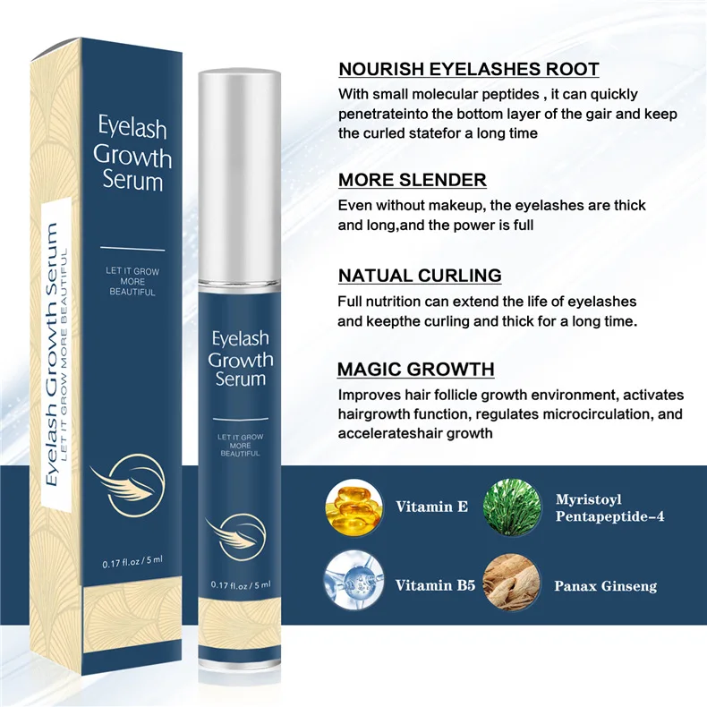 Eyelash growth serum Wholesale Natural Eyebrow Eye Brow Enhancer Grow Liquid Boost Lash Growth Serum Private Label Eyelash S